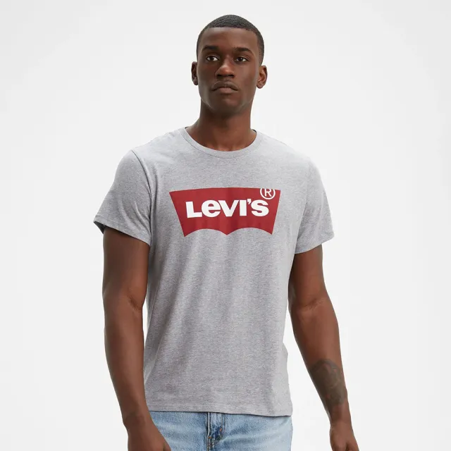 【LEVIS 官方旗艦】男款 短袖T恤 / 修身版型 / 經典LOGO TEE / 灰 熱賣單品 17783-0138