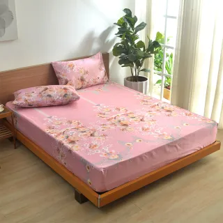 花卉冰絲兩用涼蓆床包枕套3件組(雙人/花樣年華)