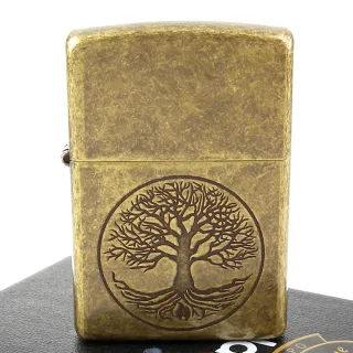 【ZIPPO】美系-Tree of life-生命之樹仿古鍍黃銅打火機