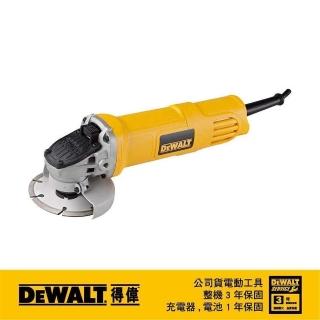 【DEWALT 得偉】850W4英吋強力型砂輪機 日式開關(DWE 8200 T)