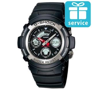 【CASIO】G-SHOCK 實用運動風雙顯指針錶(AW-590-1A)