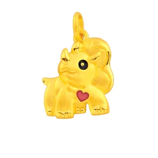 【幸運草金飾】角愛 琺瑯漆+黃金墜(金重 0.75錢±0.07)