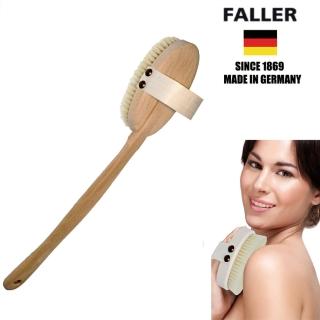 【FALLER德國芙樂舒適觸感】德國製白豚鬃筋膜放鬆沐浴刷可拆式(厚刷/沐浴按摩美容)