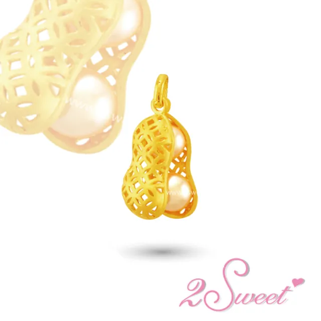 【甜蜜約定2sweet-PE-6203】純金+珍珠金飾-約重0.82錢(純金墬)