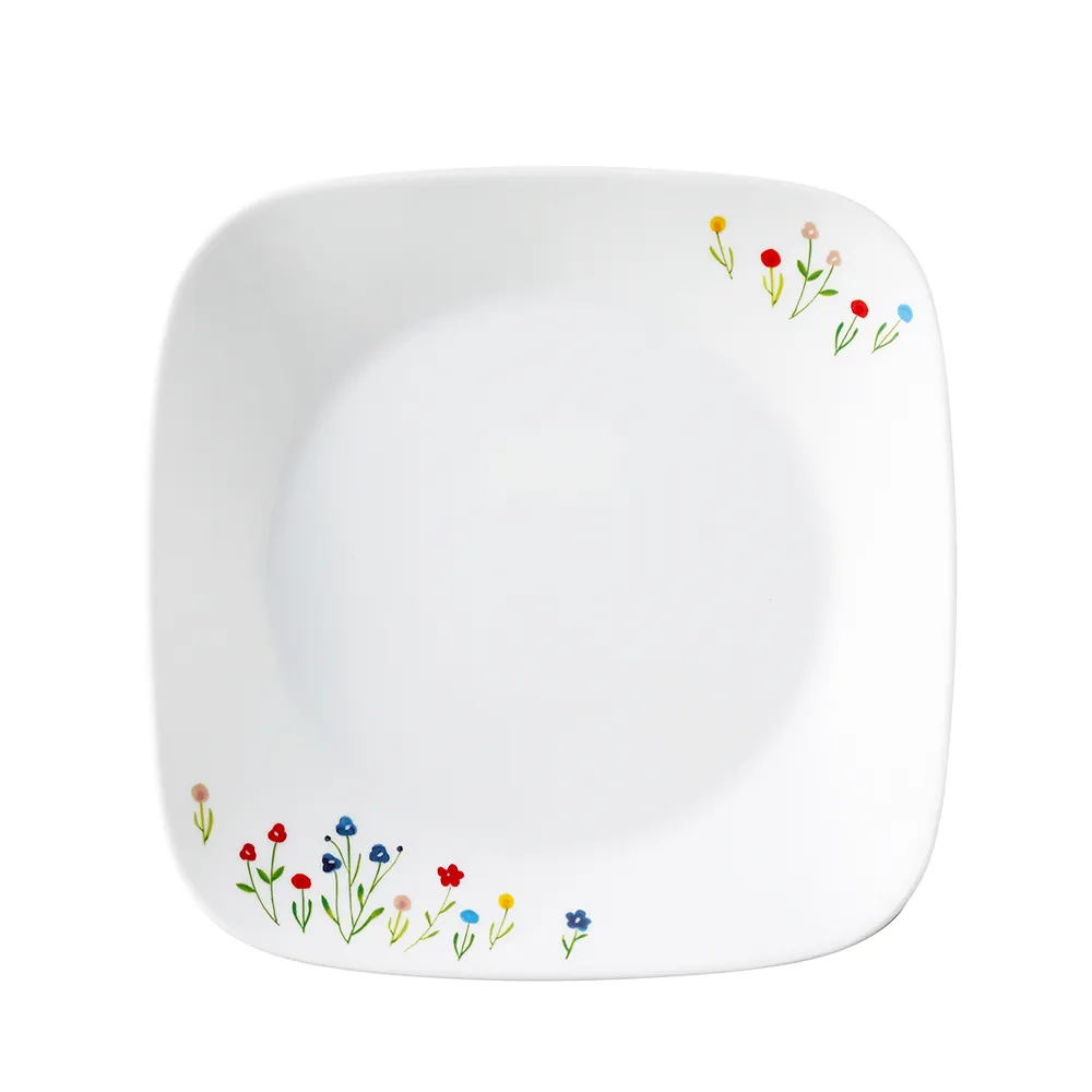 【CORELLE 康寧餐具】春漾花朵6吋方形餐盤(2206)