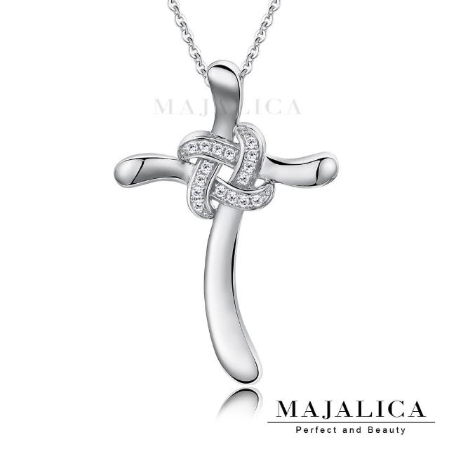 【Majalica】純銀項鍊．十字架．新年禮物(銀色/玫金)