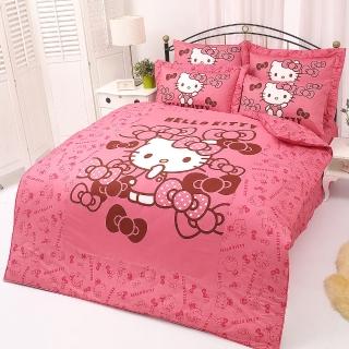 【享夢城堡】精梳棉單人床包涼被三件組(HELLO KITTY 我的小可愛-粉.紅) 涼被/冷氣毯