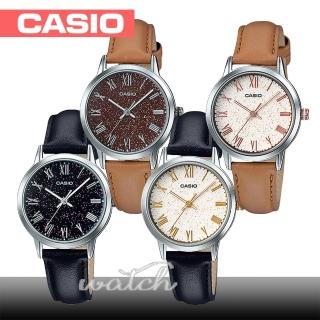 【CASIO 卡西歐】送禮首選-貴氣時尚閃爍皮革錶款(LTP-TW100L)