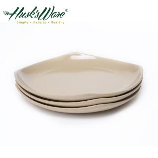 【美國Husk’s ware】稻殼天然無毒環保四方淺盤9吋(3入組)