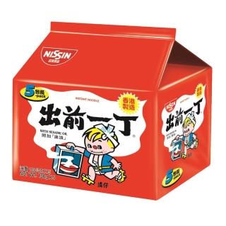 【NISSIN 日清】出前一丁麻油味速食麵100gX5入(泡麵)