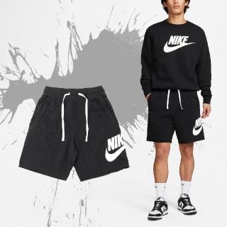 【NIKE 耐吉】短褲 Club Alumni French Terry 男款 黑 白 休閒 大LOGO 口袋 棉褲(DX0503-010)