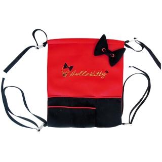 【享夢城堡】汽車車用輔助網(HELLO KITTY 紅唇-紅)