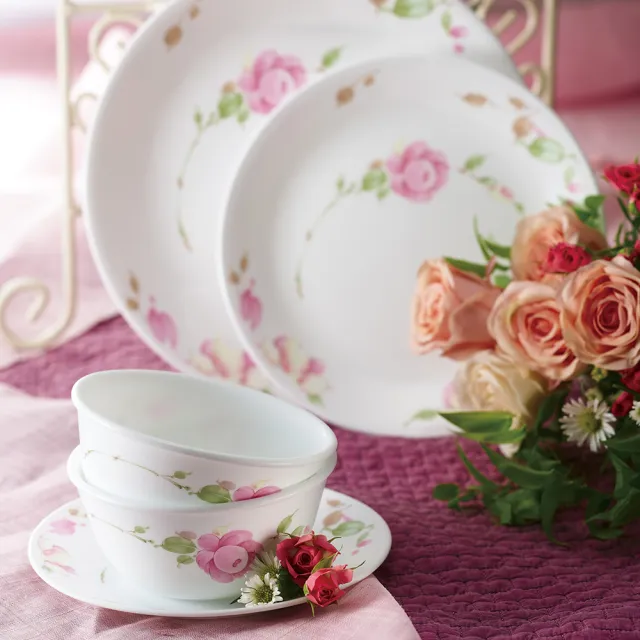 【CORELLE 康寧餐具】田園玫瑰900ml拉麵碗(428)