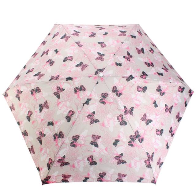 LeSportsac 蝶戀花輕便摺疊傘 粉 灰