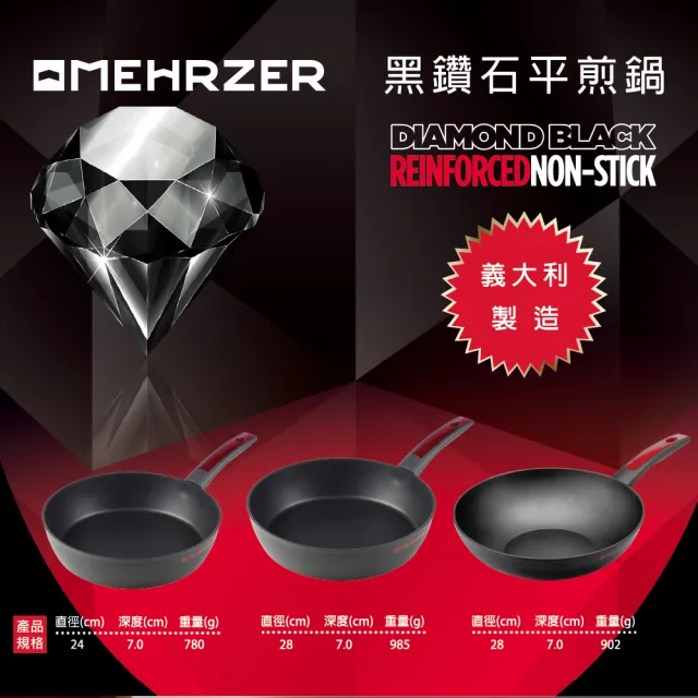 【Omehrzer歐梅樂】黑鑽平煎鍋24cm(平煎鍋)