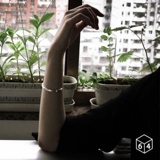 【ART64】手環 手鐲 品牌C型手環 霧面-小 999純銀手環