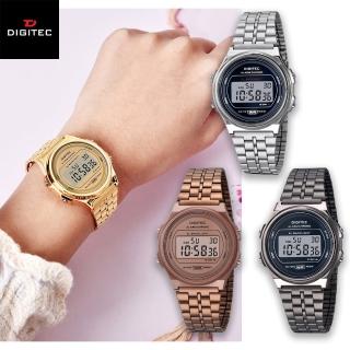 【DIGITEC】數碼科技 MDG-6063R 休閒不鏽鋼多功能防水電子錶
