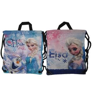 【SNOW.bagshop】束口後揹包小容量外出郊遊簡易好收納防水帆布材質(隨身包正版限量授權品0~8歲適用)