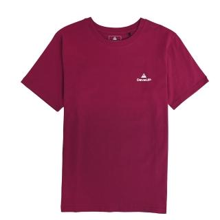 【DeveUP】『DeveUP』棉質圓領LOGO-TEE(產品編號 : D01429 深邃紅)