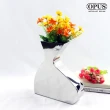 【OPUS 東齊金工】不鏽鋼藝術系列 金屬鏡面花器(束口花瓶 VS036)