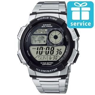 【CASIO】數位迷你世界地圖電子錶(AE-1000WD-1A)