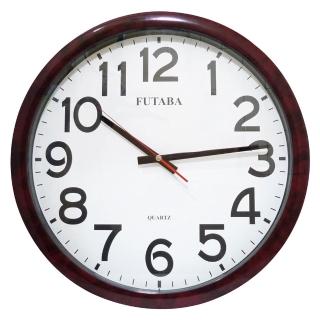 【FUTABA】高階超靜音紅大理石紋大掛鐘(355)