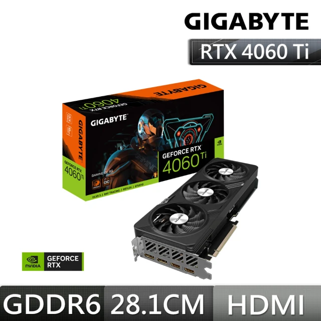 GIGABYTE 技嘉 GeForce RTX 4060 Ti GAMING OC 8G顯示卡