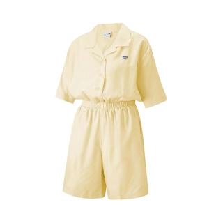 【PUMA】DOWNTOWN 女流行系列竹纖連身裝-上衣 短褲 歐規 鵝黃白黑(53893242)