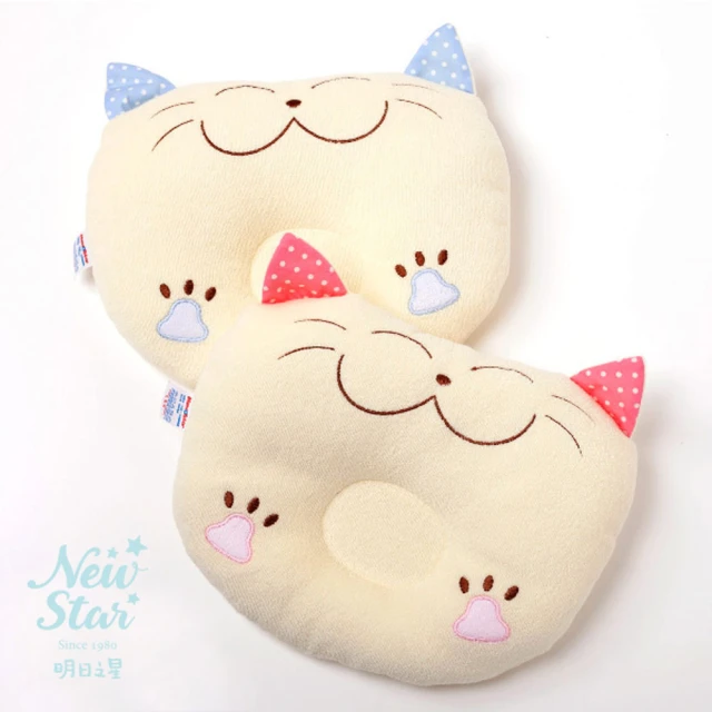 【Newstar明日之星】MIT軟軟貓咪圓凹嬰兒枕(貓咪造型枕 嬰兒 寶寶 貓咪 枕 嬰兒枕)