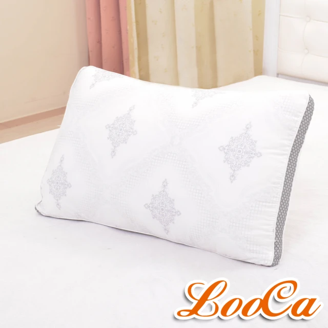 【LooCa】古典3D蠶絲棉枕頭(1入★限量出清)