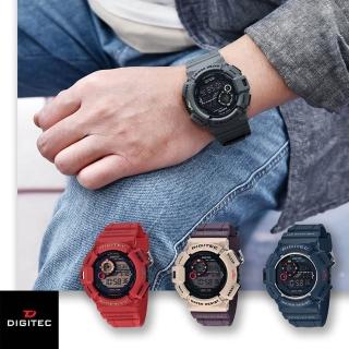 【DIGITEC】數碼科技 DG-5028T 運動風格多功能防水電子錶(穿搭必備款)