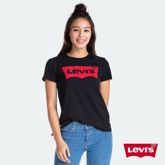 【LEVIS 官方旗艦】女款 短袖T恤 / 經典Logo / 黑 長青基本款 熱賣單品 17369-0201