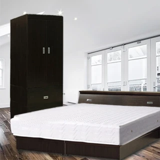 【品生活】經典優質二件式房間組2色可選-單人加大3.5尺(床底+衣櫥 不含床頭箱床墊)