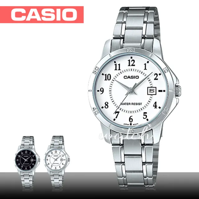 【CASIO 卡西歐】復古錶款 日期顯示 不鏽鋼石英女錶(LTP-V004D)