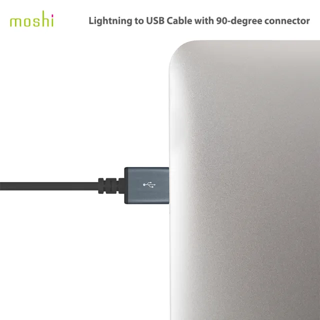 【moshi】Lightning to USB 90度彎頭充電線 傳輸線(iPhone充電線)