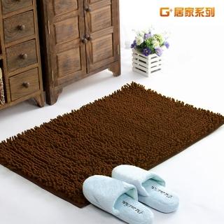 【G+ 居家】浴室超細纖維長毛地墊40x60cm-深咖啡(止滑墊/防滑墊/衛浴墊/吸水墊/雪尼爾)