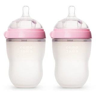 【comotomo】矽膠奶瓶二入250ML(粉紅色)