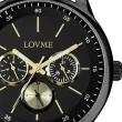 【LOVME】雅痞時尚中性手錶-IP黑x金/41mm(VL3839M-3C-311)