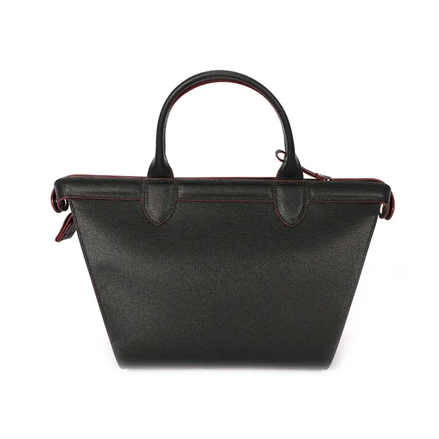 【LONGCHAMP】硬殼牛皮水餃二用包(黑色)