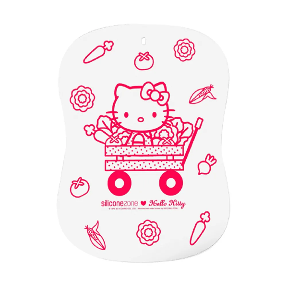 【Siliconezone】施理康Hello Kitty廚房料理耐熱軟式覘板墊-紅色