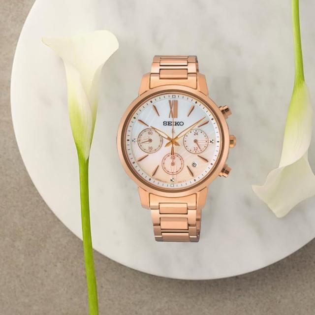 【SEIKO 精工】LUKIA 海芋太陽能計時女錶 指針錶 手錶  送禮(V175-0FC0P/ SSC918J1)