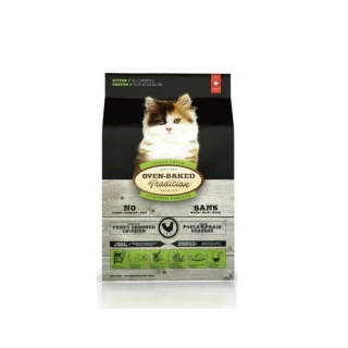 【Oven-Baked 烘焙客】幼貓-野放雞配方 2.5lb/1.13kg*2包組(貓糧、貓飼料、貓乾糧)
