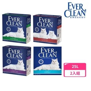 【EverClean 藍鑽】美規貓砂 25LB／11.3kg-2入組（凝結貓砂）