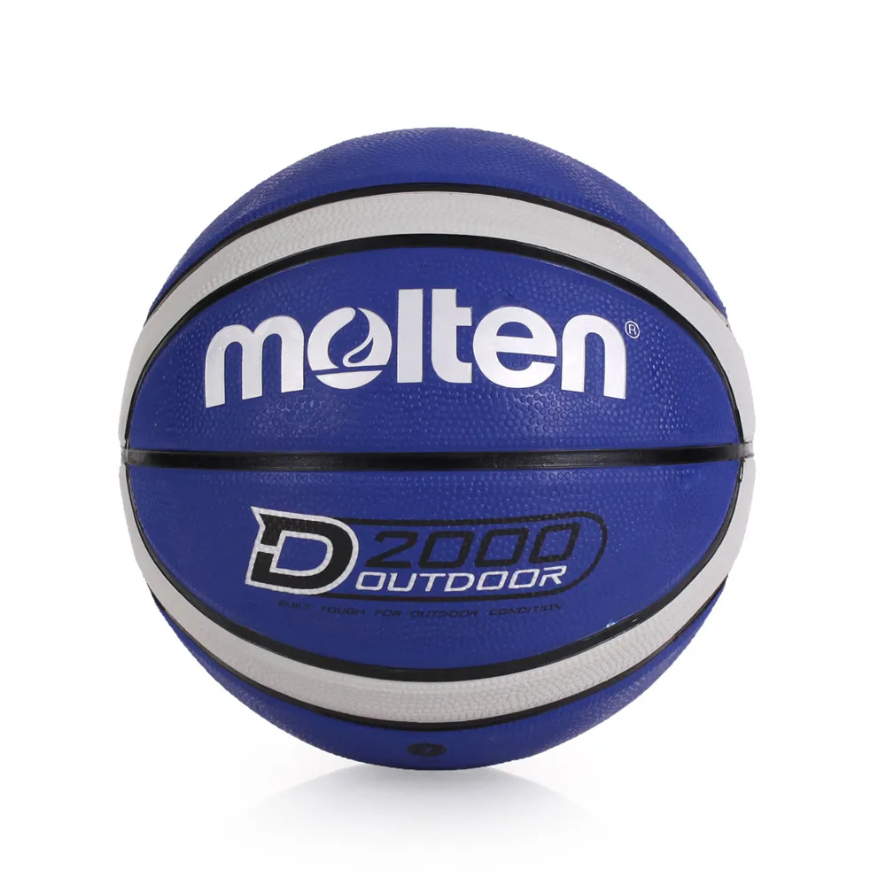 【MOLTEN】12片橡膠深溝籃球 -七號球 藍灰(B7D2005-BH)