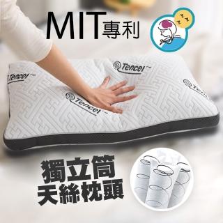 【QIDINA】MIT頂級可水洗天絲鍍鋅獨立筒飯店枕頭SUD(抱枕 天絲枕 水洗枕 冰絲枕 獨立筒枕 枕芯)
