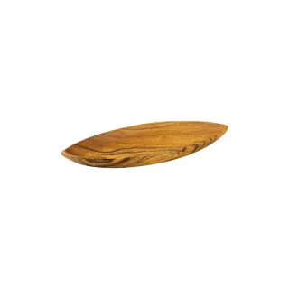 【仙德曼 SADOMAIN】洋槐原木餐具荷葉托盤-小(廚房餐具/露營用品/料理盤/原木餐具/托盤)