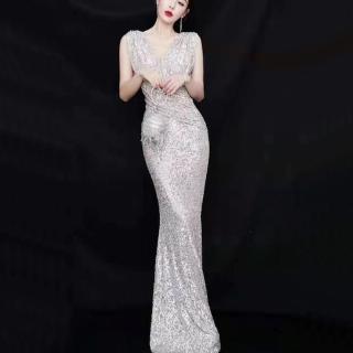 【女神婚紗禮服】高階性感露背氣質魚尾宴會晚禮服 LA70337 香檳色(晚宴服 名媛)