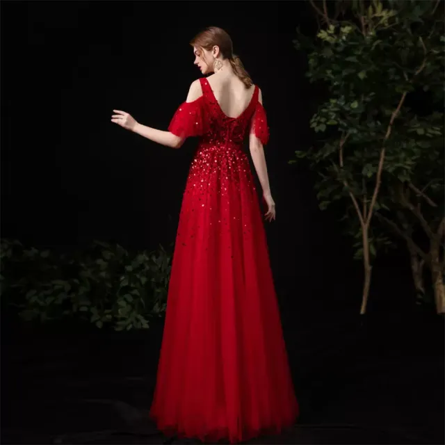 【女神婚紗禮服】高端收腰顯瘦氣質宴會晚禮服 1748大紅 1748大紅(表演禮服 新娘服)