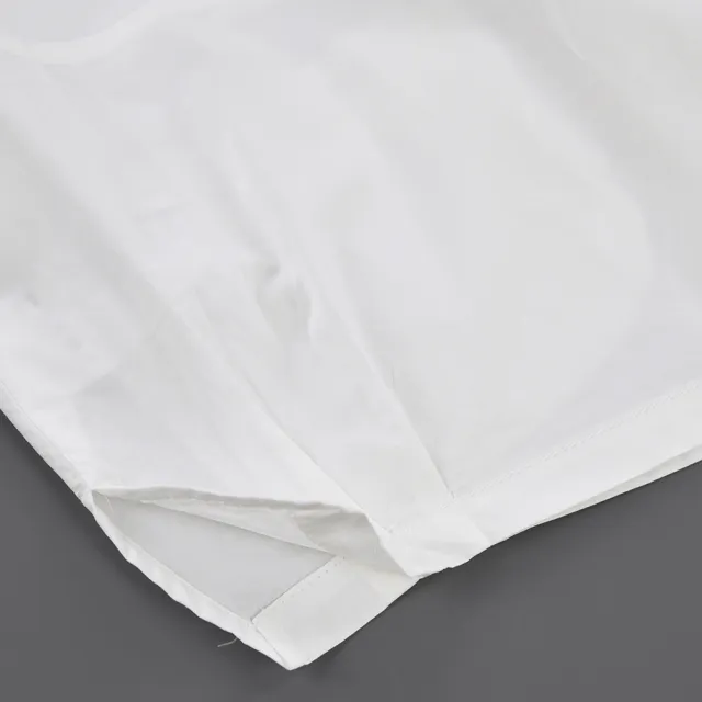 【OUWEY 歐薇】純棉半門襟寬鬆襯衫上衣(白色；S-L；3232321557)