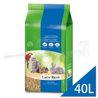 【CAT’S BEST 凱優】崩解木屑砂-藍標粗砂-40L(貓砂/木屑砂/環保砂/松木砂)